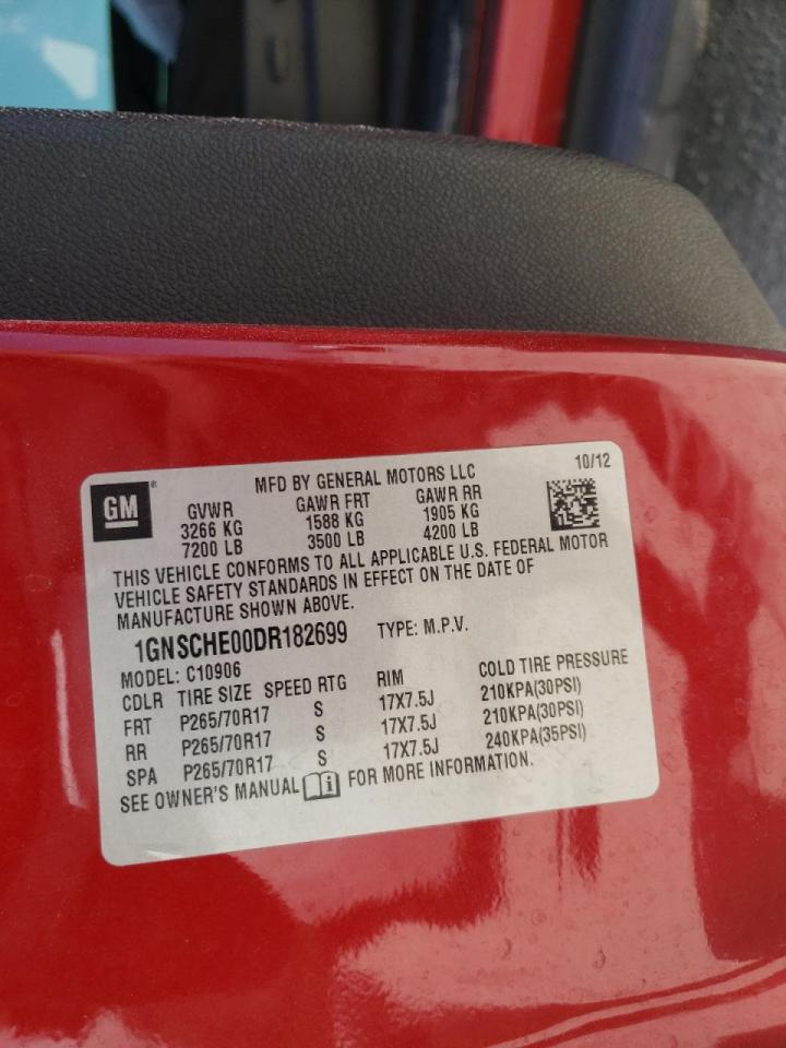 Photo 10 from auction – 2013 CHEVROLET SUBURBAN C with VIN 1GNSCHE00DR182699