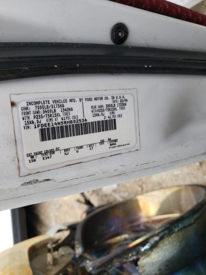 Photo 10 from auction – 1994 FORD ECONOLINE with VIN 1FDEE14N5RHB02536