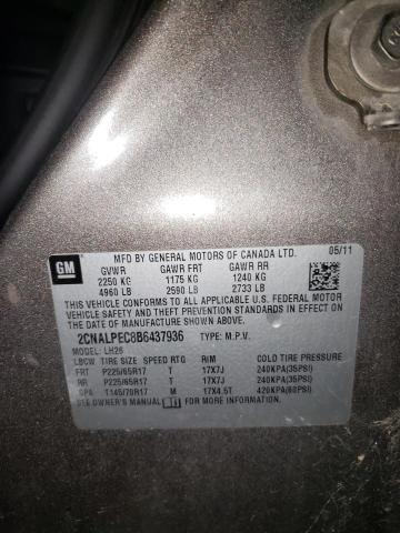 Photo 10 from auction – 2011 CHEVROLET EQUINOX LT with VIN 2CNALPEC8B6437936