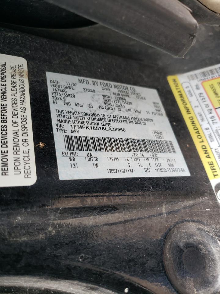 Photo 10 from auction – 2008 FORD EXPEDITION with VIN 1FMFK18518LA36960