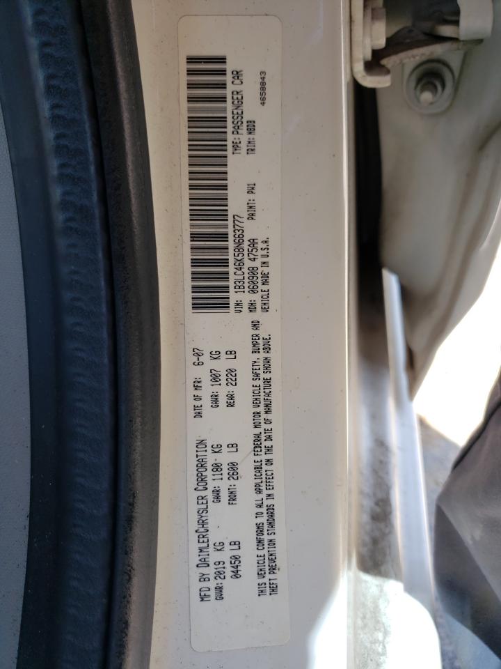 Photo 10 from auction – 2008 DODGE AVENGER SE with VIN 1B3LC46K58N663777