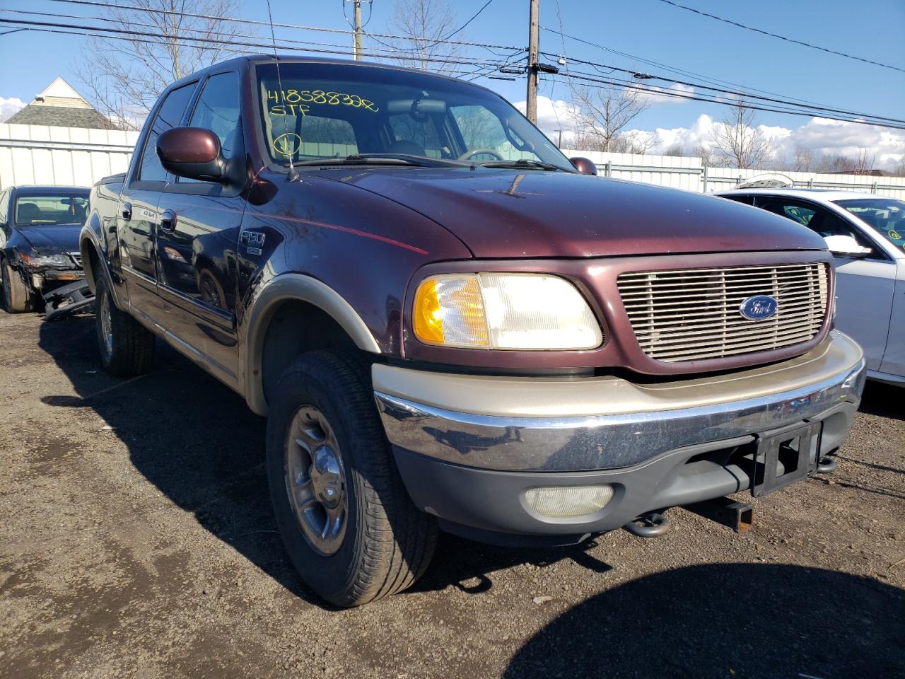 FORD F150 SUPER 2001 with VIN 1FTRW08W21KE22288 - Photo from auction