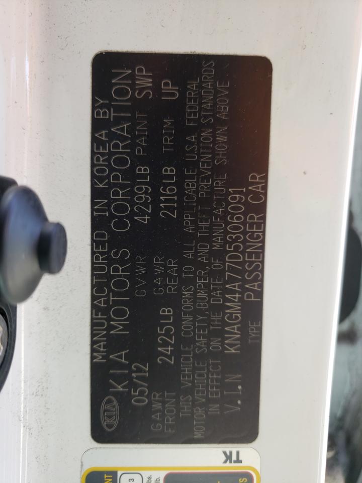 Zdjęcie 10 z aukcji – 2013 KIA OPTIMA LX z VIN KNAGM4A77D5306091