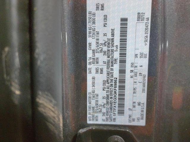 Photo 10 from auction – 2016 FORD F150 SUPER with VIN 1FTFX1EG3GKF69862