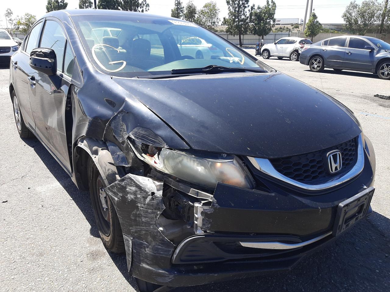 HONDA CIVIC LX 2013 with VIN 19XFB2F5XDE217488 - Photo from auction