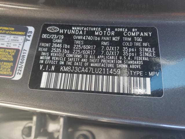 Photo 10 from auction – 2020 HYUNDAI TUCSON LIM with VIN KM8J3CA47LU211459