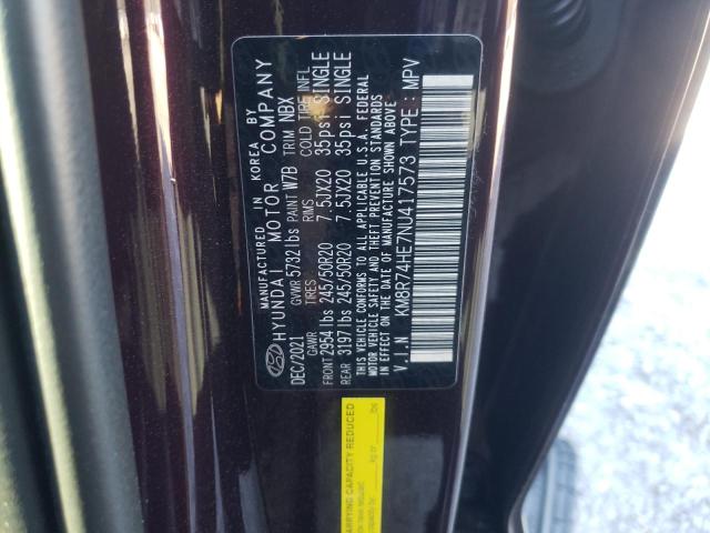 Photo 10 from auction – 2022 HYUNDAI PALISADE C with VIN KM8R74HE7NU417573