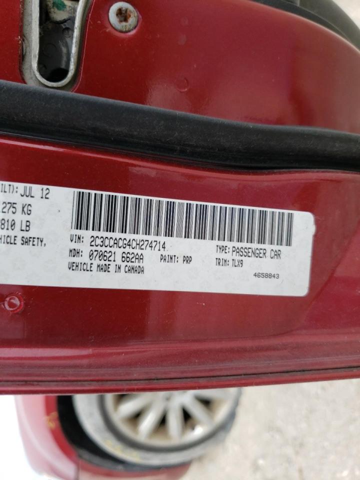 Photo 10 from auction – 2012 CHRYSLER 300 LIMITE with VIN 2C3CCACG4CH274714