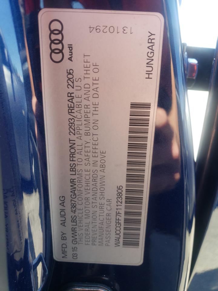 Photo 10 from auction – 2015 AUDI A3 PREMIUM with VIN WAUCCGFF7F1123805