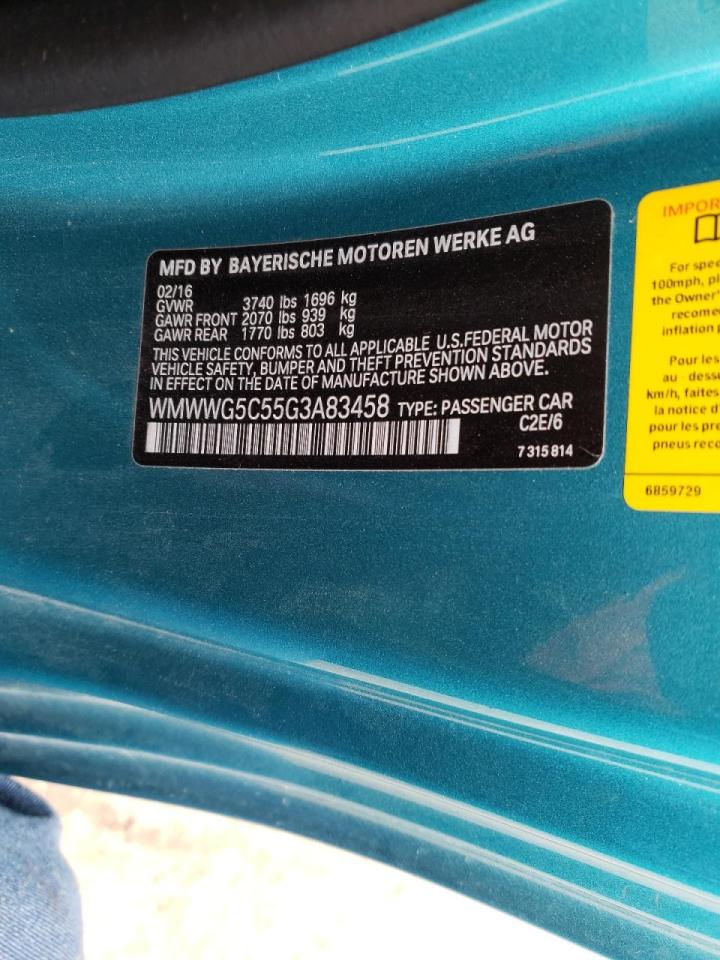 Photo 10 from auction – 2016 MINI COOPER with VIN WMWWG5C55G3A83458