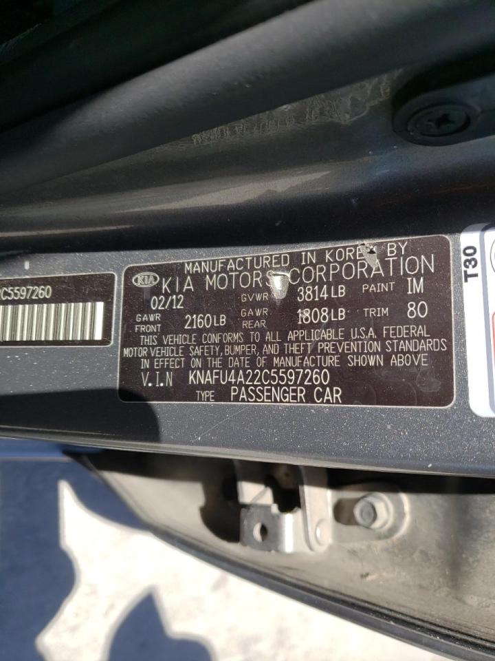 Foto 10 de la subasta – 2012 KIA FORTE EX con VIN KNAFU4A22C5597260