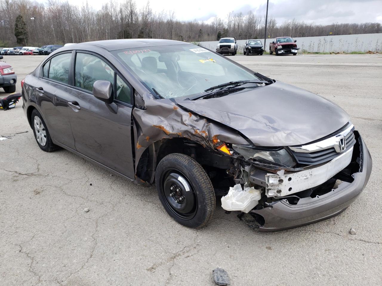 HONDA CIVIC LX 2012 with VIN 19XFB2F58CE085118 - Photo from auction