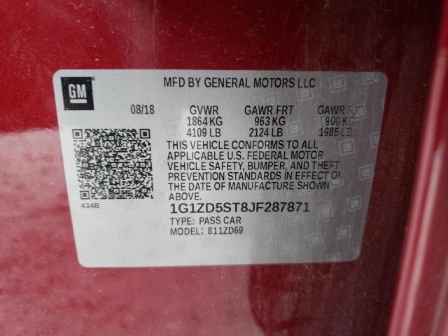 Photo 10 from auction – 2018 CHEVROLET MALIBU LT with VIN 1G1ZD5ST8JF287871