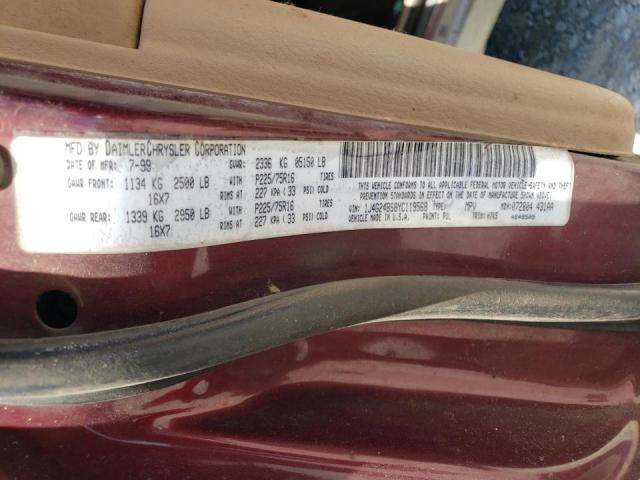 Photo 10 from auction – 2000 JEEP GRAND CHER with VIN 1J4G248S8YC119568