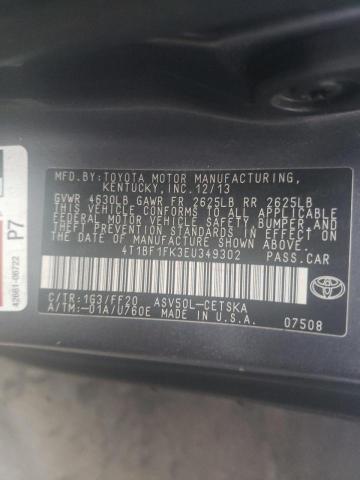 Photo 10 from auction – 2014 TOYOTA CAMRY L with VIN 4T1BF1FK3EU349302