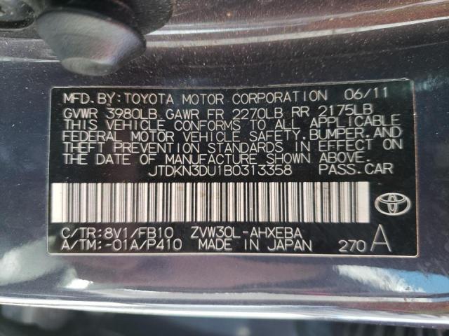 Zdjęcie 10 z aukcji – 2011 TOYOTA PRIUS z VIN JTDKN3DU1B0313358