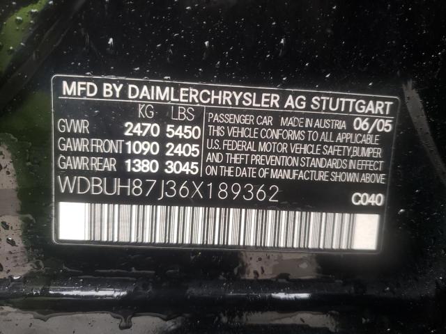 Photo 10 from auction – 2006 MERCEDES-BENZ E350 with VIN WDBUH87J36X189362