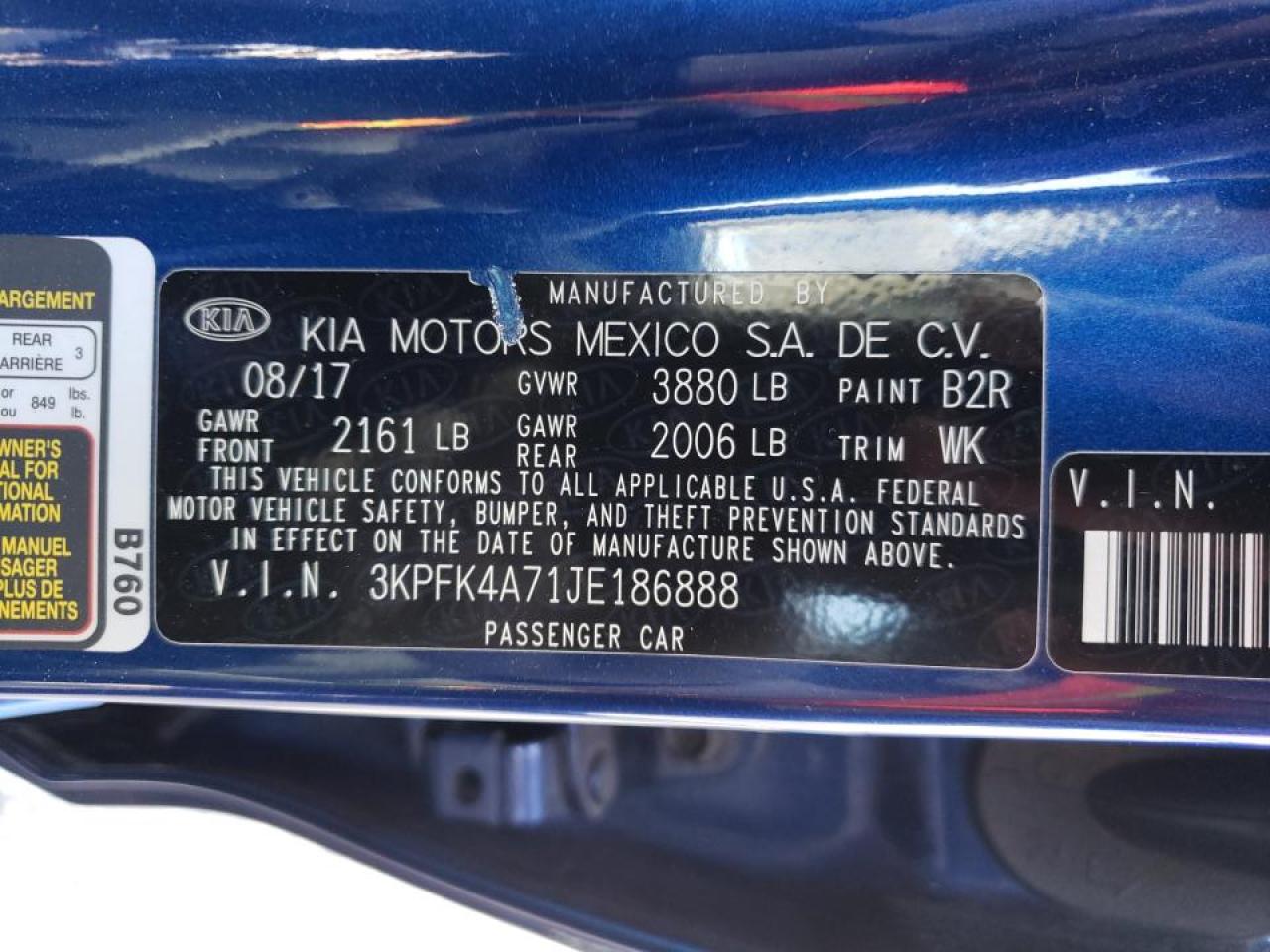 Photo 10 from auction – 2018 KIA FORTE LX with VIN 3KPFK4A71JE186888