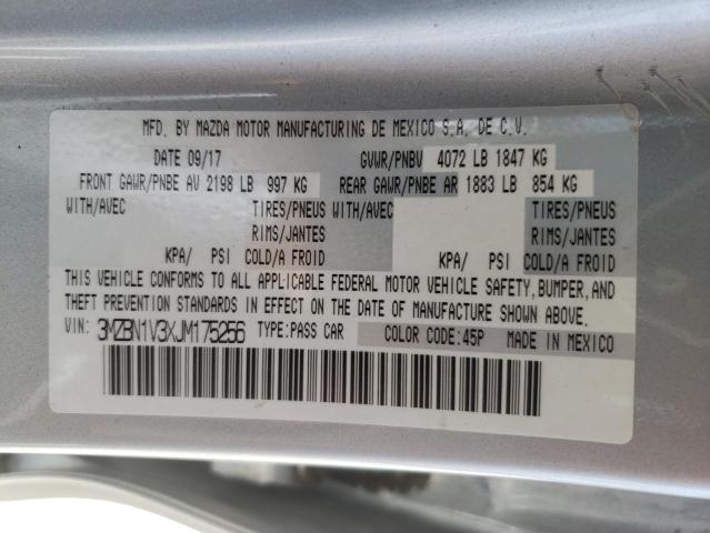 Photo 10 from auction – 2018 MAZDA 3 with VIN 3MZBN1V3XJM175256