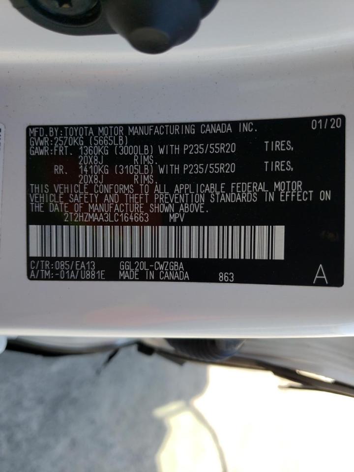 Photo 10 from auction – 2020 LEXUS RX 350 with VIN 2T2HZMAA3LC164663