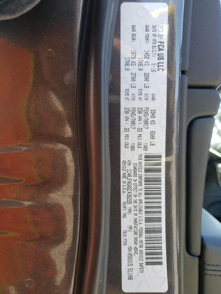 Photo 10 from auction – 2016 JEEP GRAND CHER with VIN 1C4RJFAG0GC436228