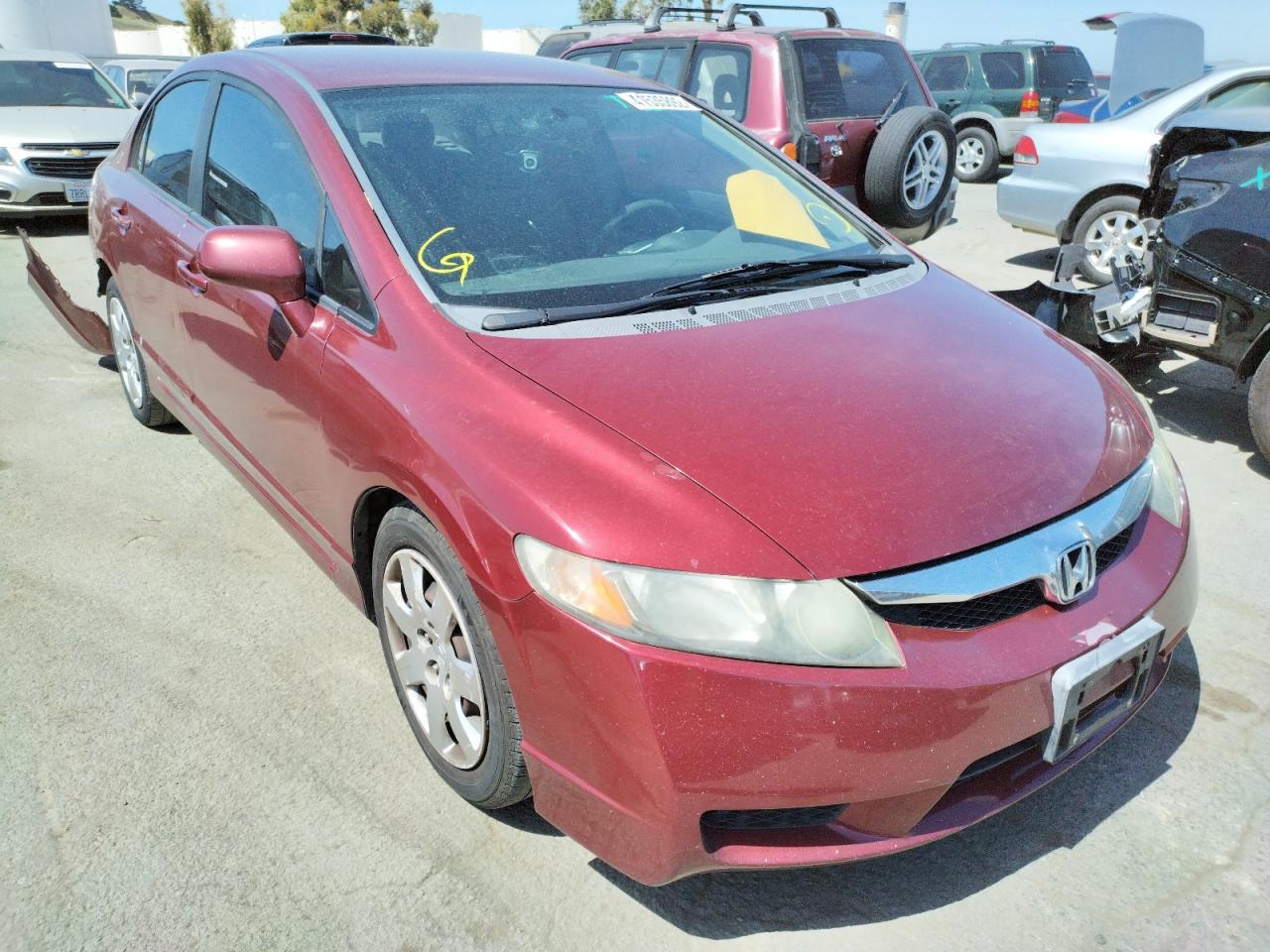 Photo 1 from auction – 2009 HONDA CIVIC LX with VIN 19XFA16559E036951