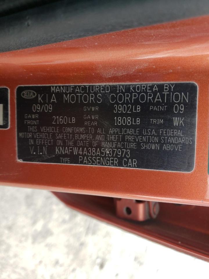 Photo 10 from auction – 2010 KIA FORTE SX with VIN KNAFW4A38A5137973