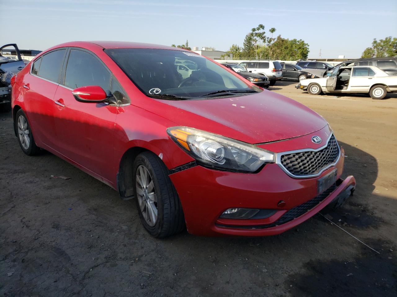 KIA FORTE EX 2014 with VIN KNAFX4A83E5113871 - Photo from auction