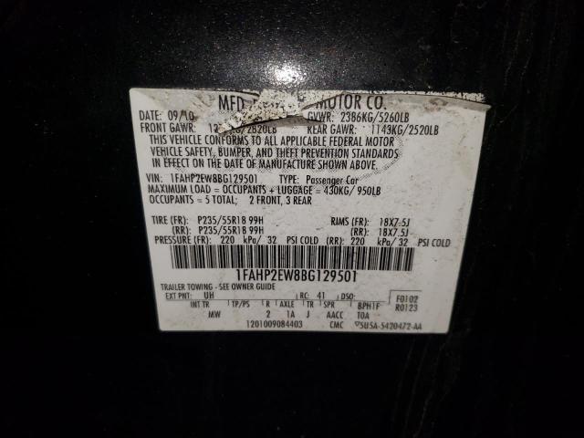 Photo 10 from auction – 2011 FORD TAURUS SEL with VIN 1FAHP2EW8BG129501