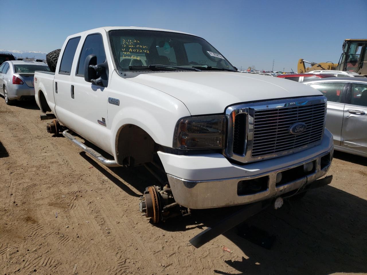 FORD F250 SUPER 2007 with VIN 1FTSW21P57EA07747 - Photo from auction