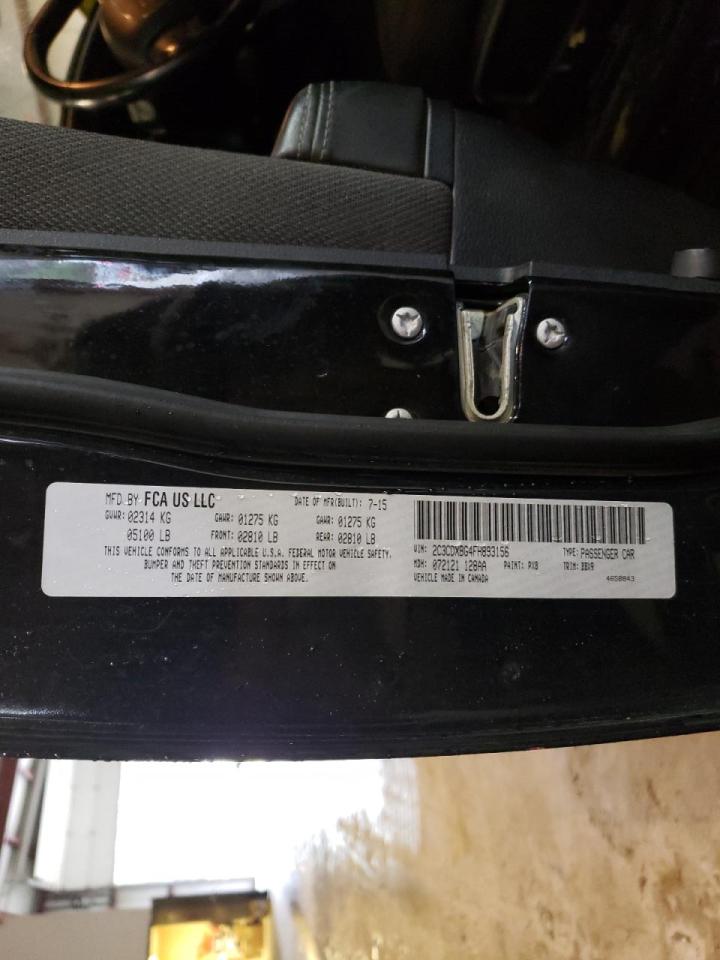 Photo 10 from auction – 2015 DODGE CHARGER SE with VIN 2C3CDXBG4FH893156