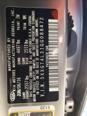 Photo 10 from auction – 2016 KIA OPTIMA LX with VIN 5XXGT4L31GG088472