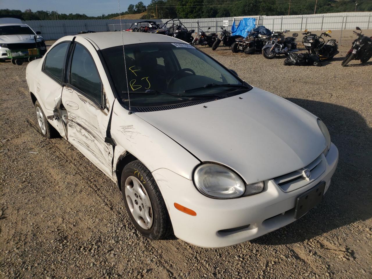 DODGE NEON 2002 with VIN 1B3ES26C72D643424 - Photo from auction
