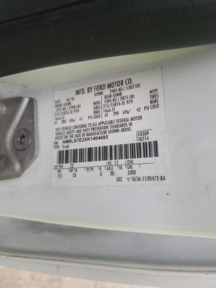 Photo 10 from auction – 2019 FORD TRANSIT CO with VIN NM0LS7E2XK1404685