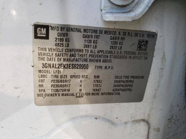 Photo 10 from auction – 2014 CHEVROLET CAPTIVA LS with VIN 3GNAL2EK3ES620950