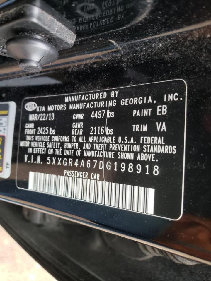 Photo 10 from auction – 2013 KIA OPTIMA SX with VIN 5XXGR4A67DG198918