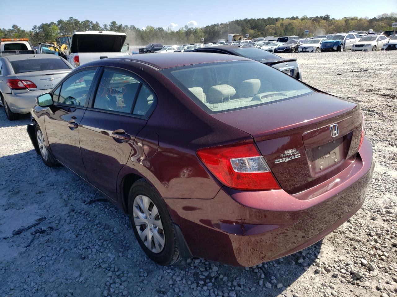 Photo 3 from auction – 2012 HONDA CIVIC with VIN 19XFB2F53CE066296