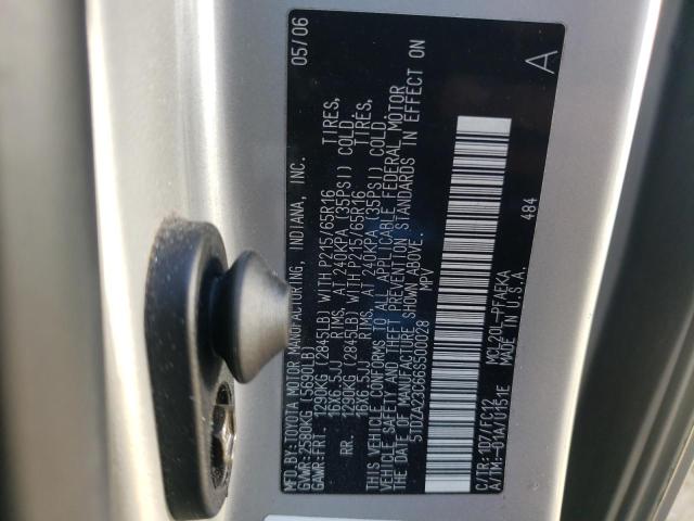 Photo 10 from auction – 2006 TOYOTA SIENNA CE with VIN 5TDZA23C66S500028