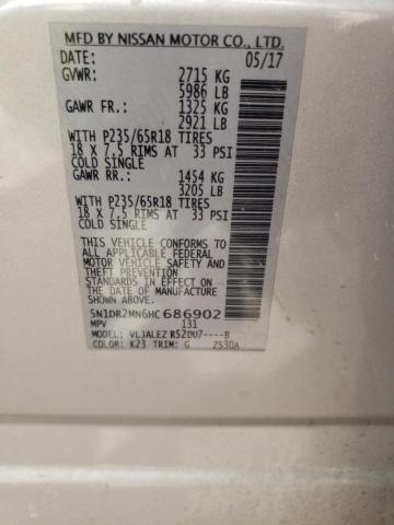 Photo 10 from auction – 2017 NISSAN PATHFINDER with VIN 5N1DR2MN6HC686902