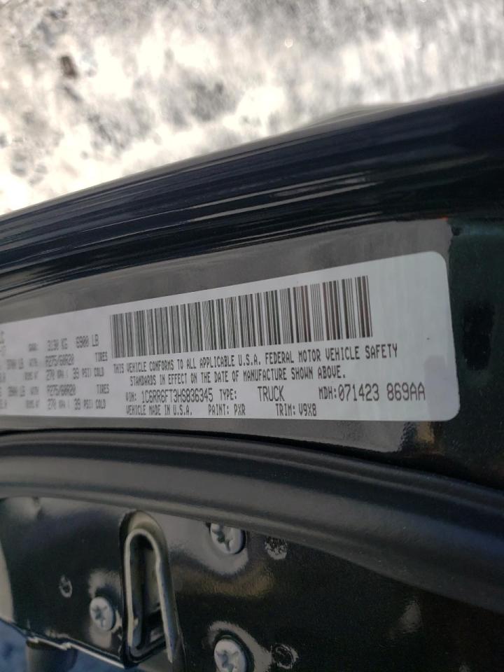 Photo 10 from auction – 2017 RAM 1500 ST with VIN 1C6RR6FT3HS836345