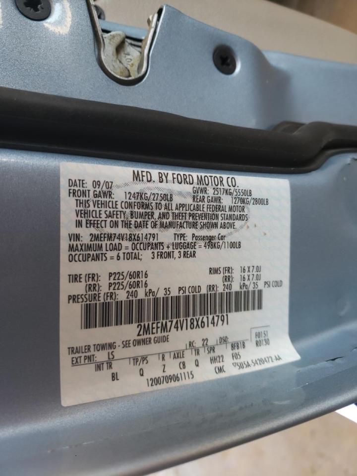 Photo 10 from auction – 2008 MERCURY GRAN MARQ with VIN 2MEFM74V18X614791