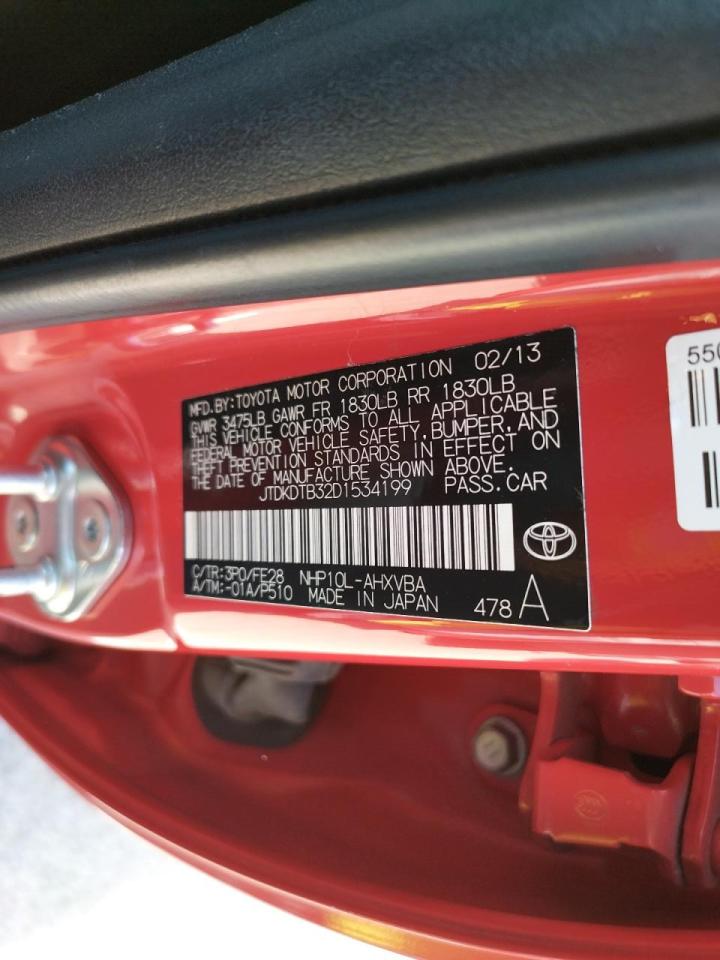 Photo 10 from auction – 2013 TOYOTA PRIUS C with VIN JTDKDTB32D1534199