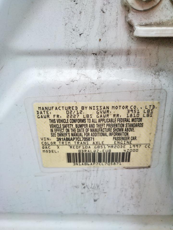 Photo 10 from auction – 2012 NISSAN SENTRA 2.0 with VIN 3N1AB6AP7CL705871