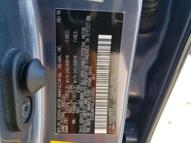 Photo 10 from auction – 2018 TOYOTA HIGHLANDER with VIN 5TDZARFH4JS039050
