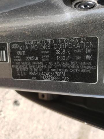 Photo 10 from auction – 2012 KIA FORTE EX with VIN KNAFU5A24C5476851