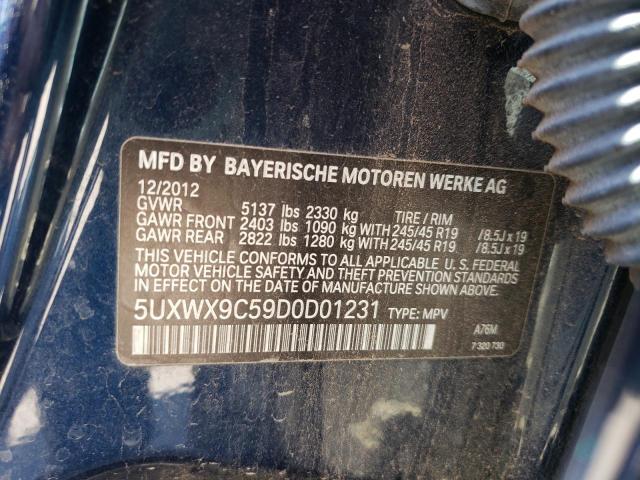 Photo 10 from auction – 2013 BMW X3 XDRIVE2 with VIN 5UXWX9C59D0D01231