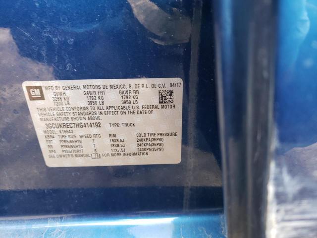 Photo 10 from auction – 2017 CHEVROLET SILVERADO with VIN 3GCUKREC7HG414192
