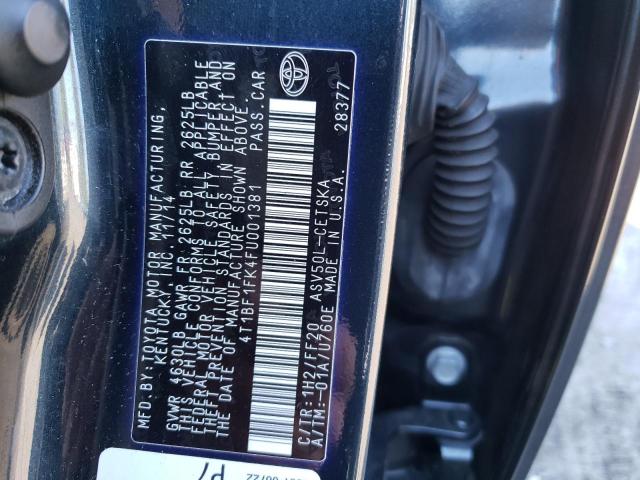 Photo 10 from auction – 2015 TOYOTA CAMRY LE with VIN 4T1BF1FK4FU001381