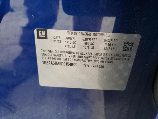 Photo 10 from auction – 2013 CADILLAC ATS with VIN 1G6AA5RA9D0154046