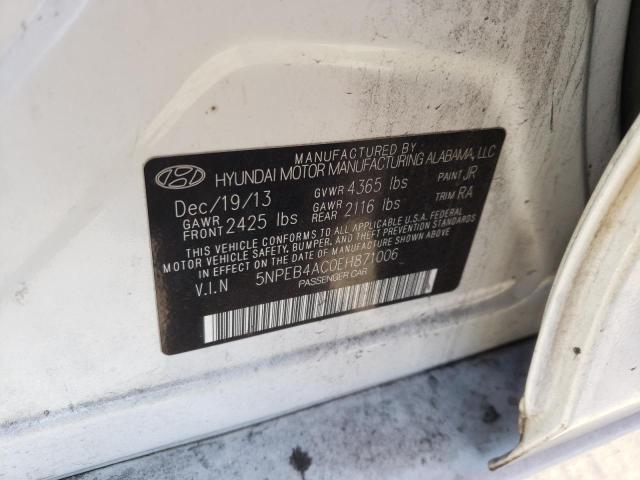 Photo 10 from auction – 2014 HYUNDAI SONATA GLS with VIN 5NPEB4AC0EH871006